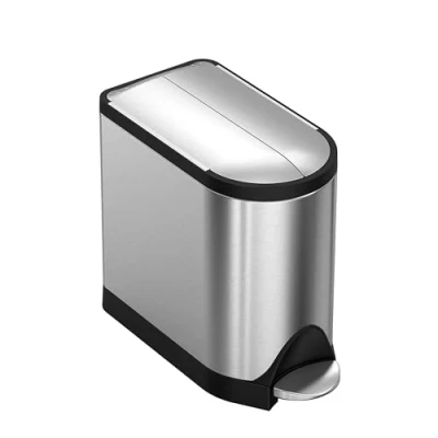 Imagen de simplehuman CW1899 cubo mariposa con pedal, acero inoxidable cepillado, 10 L
