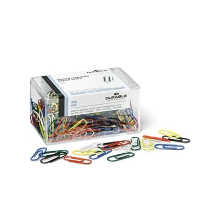 Imagen de Durable 124100 Clips de carta, 26 mm, 500 piezas, lacados en color