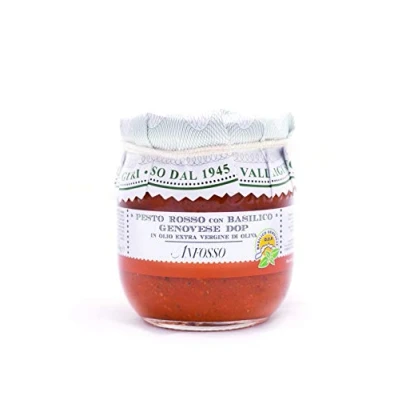 Imagen de Olio Anfosso Pesto Rojo Con Albahaca “Basilico Genoves Dop En Aceite De Oliva Virgen Extra 180 Gr 4500 g