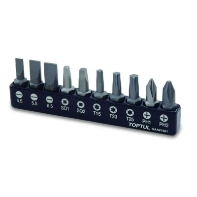Imagen de TOPTUL GAAV1001 Kit de puntas tornillo 10