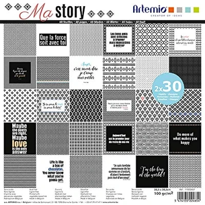 Imagen de Artemio Bloque de 30 x 2 Hojas My Story cm, Papel, Multicolor, 45 cm