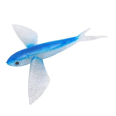 Imagen de Cebo de Pesca, Señuelo Pez Volador Ligero y Atractivo Compacto para la Pesca en Barco (Azul)