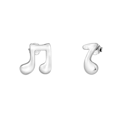 Imagen de SOFIA MILANI Pendientes para Mujeres en Plata de Ley 925 Octava/Cuarta Nota Pendiente Botón Musical E1789