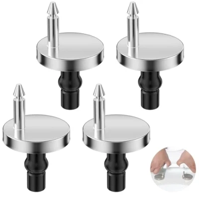 Imagen de Lixiluxia 4 Piezas Bisagras Tapa WC, Tornillos Fijaciones para Asiento de Retrete Montar y Fijar, Bisagra Inodoro, Accesorios Asientos Inodoro La Reparación del