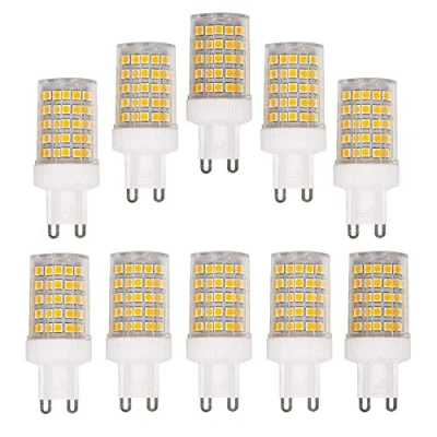 Imagen de BAISHICHENG Bombilla de luz con Base Cerámica G9 10W(Reemplazo Lámpara Halógena 100W) Blanco Cálido 3000K No Regulable 1000LM Iluminación 10 Paquetes
