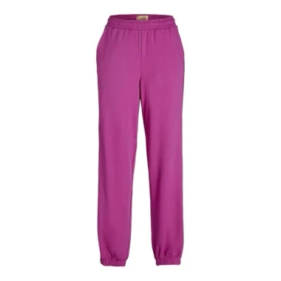 Imagen de JJXX Jxabbie RLX HW Every Pants Swt Noos Pantalones de chándal, Rojo Fucsia/Estampado: Logotipo Carmine Rose, XL para Mujer