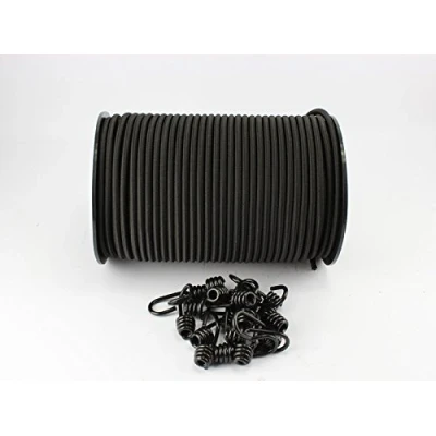 Imagen de Monoflex Cuerda expansora (8 mm, 20 m, 10 ganchos con espiral), color negro