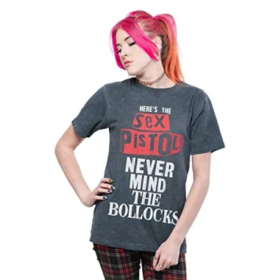 Imagen de Sex Pistols Camiseta Nmtb Distressed Band Logo Nuevo Oficial Unisex Dip Dye, Negro, M