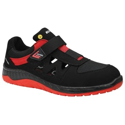 Imagen de ELTEN Zapatos de seguridad LONNY rojo Easy ESD S1P, hombres, textil, puntera acero, ligero, deportivo, negro/rojo, tamaño: 46