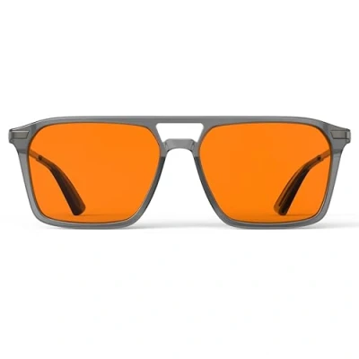Imagen de Goiteia Gafas bloqueo de luz azul al 100% naranja juego con tinte ámbar para un mejor sueño, alivio la fatiga ocular y sensibilidad a