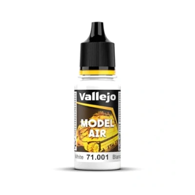 Imagen de Vallejo Model Air Pintura Acrílica Blanco Acabado Mate, 18 ml. para Aerógrafo Modelismo y Figuras
