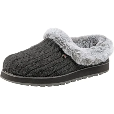 Imagen de Skechers Keepsakes Ice Angel, Zapatillas de estar por casa Mujer, Gris (Charcoal), 36.5 EU