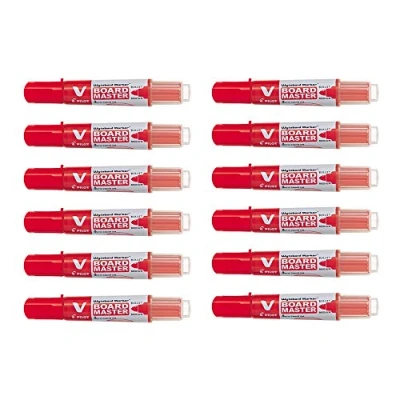 Imagen de Pilot WBMA VBM M V Board Master Whiteboard Marker (Medium Bullet Point) Bulk Pack (12pcs) Red