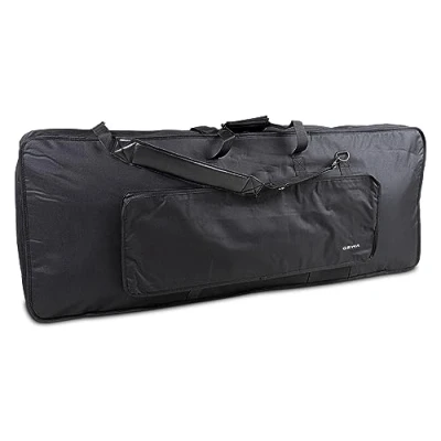 Imagen de bolsa para teclado Basic, 122x44x15 cm, con bolsillo música, negro, resistente a la rotura y al agua