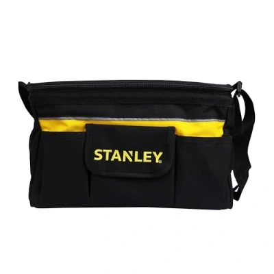 Imagen de STANLEY Bolsa Profunda para Herramientas Tapa plana, Múltiples Bolsillos, Poliéster 600x600 Denier, Asa Hombro, Cremalleras Engomadas, Dimensiones 44,7 x 27,5 23,5 cm, STST1 73615