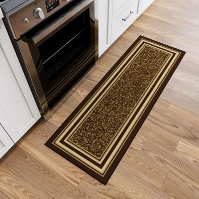 Imagen de Ottomanson Alfombra de Pasillo, 50cm x 150cm, Color marrón