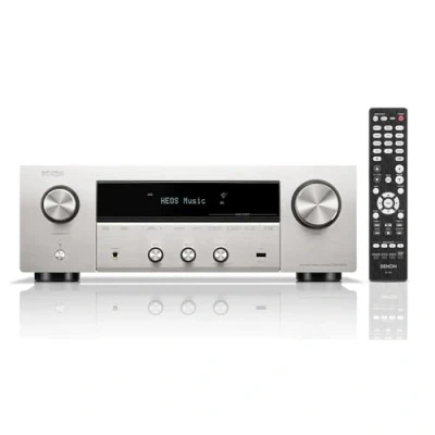 Imagen de Denon DRA 900H Amplificador AV (2,2 Canales, 145 W, 8 K, con HEOS Integrado), Color Plateado