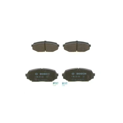 Imagen de BOSCH 0 986 424 303 Juego de pastillas freno Low Metallic con avisador acústico desgaste Chapa antichirridos, instrucciones montaje