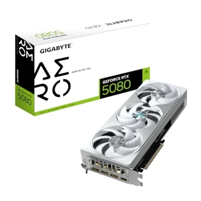 Imagen de Gigabyte GeForce RTX 5080 Aero OC SFF 16G Tarjeta Gráfica 16GB GDDR7, 256 bits, PCI E 5.0, 2730MHz Core Clock, 3 x DisplayPort, 1 HDMI, GV N5080AERO 16GD