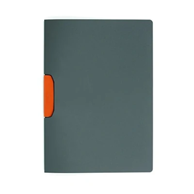 Imagen de Durable 230409 carpeta de pinzas Duraswing Color para 30 hojas DIN A4, bolsa 5 piezas, antracita con pinza naranja
