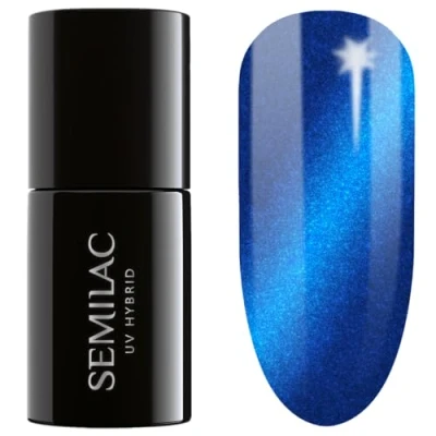Imagen de Semilac Esmalte de uñas UV Hybrid 466 Blue Silk Pijamas 7 ml