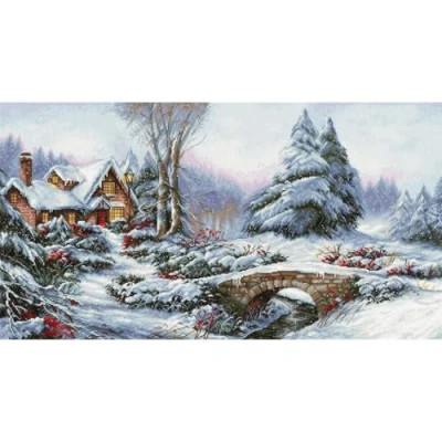 Imagen de LUCAS Embroidery Kits Juego de Punto Cruz, Algodón, Multicolor, 45 x 34 cm