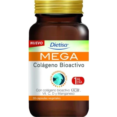 Imagen de Dielisa Mega Colágeno Bioactivo, Complemento Alimenticio con Manganeso y Vitamina C, Ayudan a Proteger las Articulaciones Regenerar el Cartílago Articular 30 Cápsulas