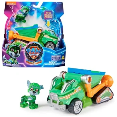 Imagen de Patrulla Canina LA SUPERPELÍCULA FIGURAS de ACCIÓN y COCHES Juguetes Figura Rocky Camión Reciclaje Luces Sonidos 6067508 Niños 3 Años+