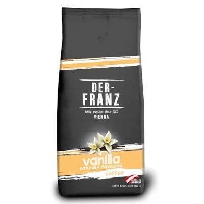 Imagen de Der Franz Café, Aromatizados con Vainilla, Café mezcla de Arábica y Robusta granos enteros, 1000 g