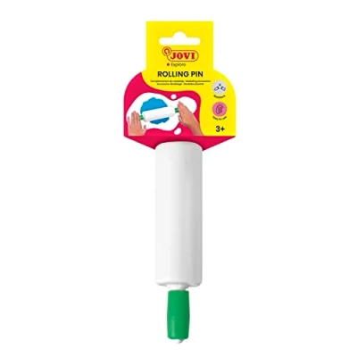 Imagen de Jovi Herramientas de modelaje, Rodillo, Ideal para Usar con plastilina, Soft Dough o Pasta modelar endurecible al Aire, Blanco, 1 pieza