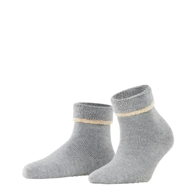 Imagen de ESPRIT Cozy W HP lana algodón puños en la suela 1 par, Calcetines para casa Mujer, Gris (Mid Grey Melange 3530), 35 38