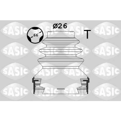 Imagen de SASIC 1900037 Fuelle Palier lado de engranaje, Eje delantero, izquierda Termoplástico PEUGEOT: 208 II Hatchback