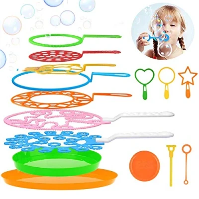 Imagen de Joyibay Maquina de Burbujas, Burbujas Jabón Kit Varita Creativo Bubbles Maker para Juegos al Aire Libre en Interiores y Fiestas Cumpleaños（15PCS）