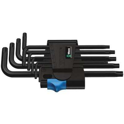 Imagen de 967 L/9 Juego de llaves acodadas TORX HF con función sujeción, BlackLaser, 9 piezas