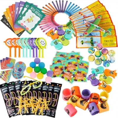 Imagen de THE TWIDDLERS 120 Juguetes de Relleno para Piñatas Cumpleaños Infantil Surtido Piñata y Bolsa Fiestas Invitados Regalos en Cantidad Premios Escolares