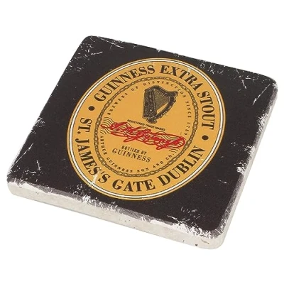 Imagen de Guinness Posavasos con efecto de piedra, diseño etiqueta