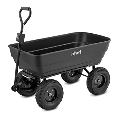 Imagen de Hillvert Carro De Jardín Mano HT Q.BASS 125G (Cuba con Función Basculante, Volumen 125 L, Capacidad Carga 350 Kg)