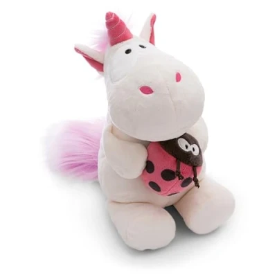 Imagen de Peluche Unicornio Theodor con Mariquita 35cm meneándose Verde