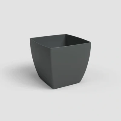 Imagen de Artevasi Siena Pot Maceta Cuadrada con Acabado Mate, plástico, 100% reciclable, 30 cm, Color Antracita