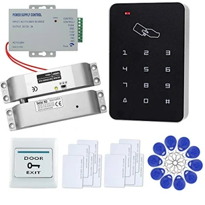 Imagen de FTSTech Kit de Seguridad para el Hogar con Control Acceso Puerta RFID Teclado Independiente 125KHz+Cerradura Eléctrica+Fuente Alimentación(Kit Cerradura Perno Eléctrico)