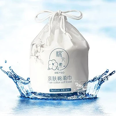 Imagen de OUKAIDE Toalla Facial Desechable 100% No Tejida Paño y Toallita de Algodón Suave Limpieza Toallitas para la Cara Belleza Moreultipropósito(100 Pcs/Roll)
