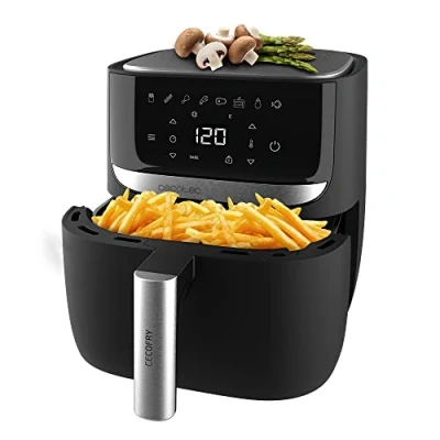 Imagen de Cecotec Freidora sin Aceite 5,5 L de Aire Caliente con Báscula Integrada Cecofry Advance Precision. 1700 W, Dietética, Control Táctil, Temperatura Regulable, Acabados Acero Inox