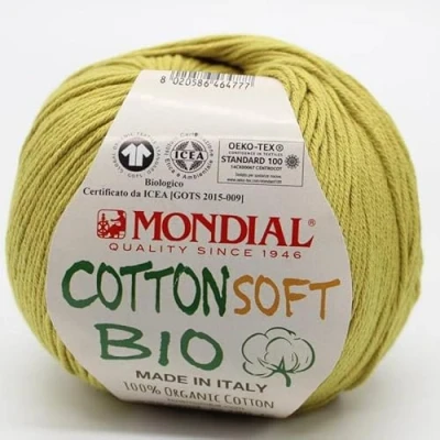 Imagen de COTTON SOF de Lanas Mondial. Ovillo color kaki Cod.253