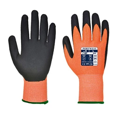 Imagen de Portwest Guante Anti Corte, Con Pu, Vis Tex, Tamaño: L, Color: Naranja/Negro, A625O8RL