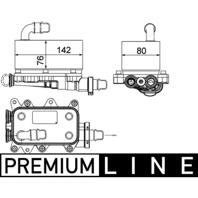 Imagen de MAHLE ORIGINAL CLC 18 000P Radiador de aceite, transmisión automática