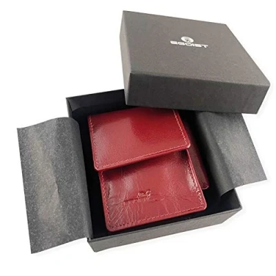 Imagen de Egoist JK07001 Pitillera de Cuero Cigarrillos, Color Rojo