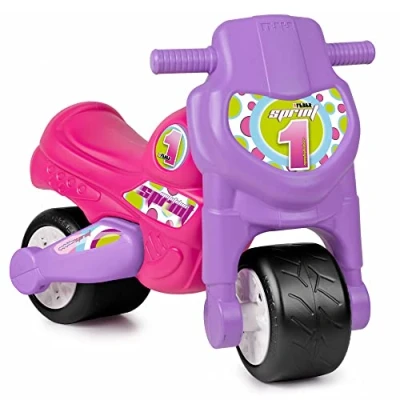 Imagen de Motofeber 1 Sprint Girl, Correpasillo de Color Rosa con Casco y Ruedas Anchas para Estabilidad Protección, Uso Dentro o Fuera Casa, Niño Niña 3 a 5 años, Famosa (800009166)