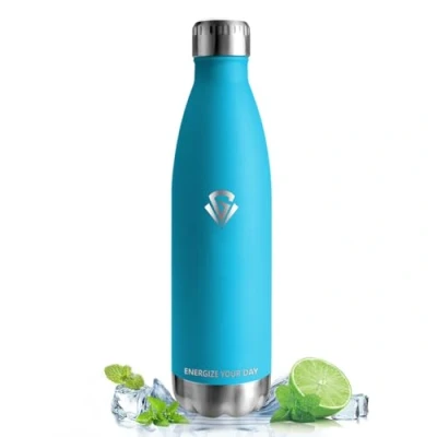 Imagen de Vikastar Botella Termica, 750ml sin BPA, Agua Acero Inoxidable, a Prueba de Fugas, Agua, Reutilizable, Cantimplora para Deporte, Gimnasio, Oficina, Azul Cielo