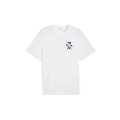Imagen de PUMA Camiseta holgada Graphic Card Play para hombre, Ropa, Blanco, XL