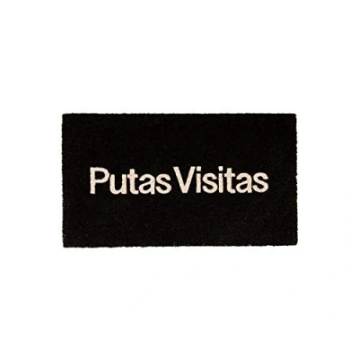 Imagen de Fisura Felpudo Original “Putas Visitas de Coco con Base Antideslizante PVC. Entrada casa. Pintado a Mano. Medidas: 70 cm x 40 x1,5 cm.